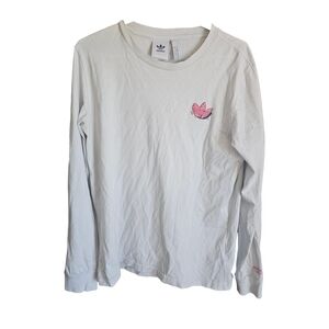 Adidas Originals Long Sleeve Graphic Tee Skeleton Dinosaur Medium